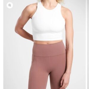 Athleta Concious Crop D-DD+ White Medium Top
